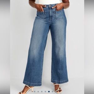 Old Navy - Extra High-Waisted Trouser Wide-Leg Jeans for Women size 20